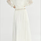 Viscose blend soft pleats big hem A-line skirt | 2 color