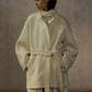 Wool blend double-faced mid-length coat | 3 color