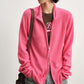Wool blend slouchy fit dual-zip cardigan | 8 color
