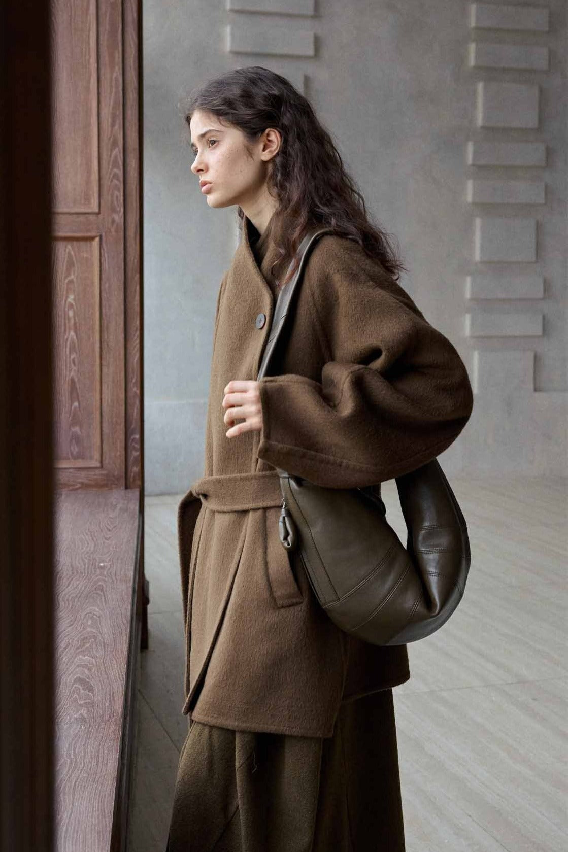 100% wool soft-touch large lapel jacket | 2 color