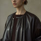 Romantic pleated soft PU jacket | 3 color
