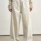 Cotton straight-leg frayed hem distressed jeans | 3 color