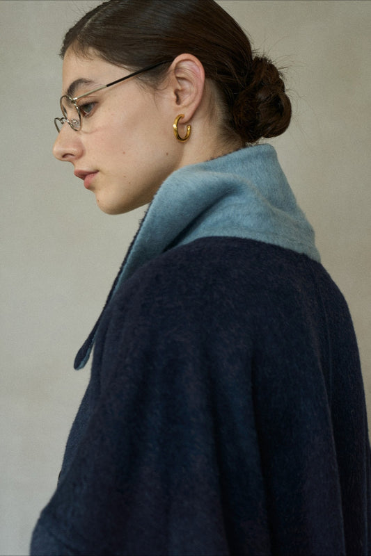 Wool riched structured silhouette mid-length coat | 3 color