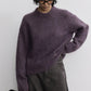 Alpaca wool blended long hair sweater | 6 color