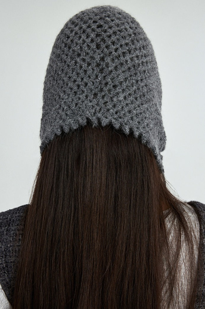 Retro style snowflake cutout pattern knit hat | 3 color