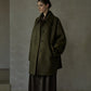 Wool riched structured silhouette mid-length coat | 3 color