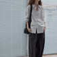 Cotton blend cocoon shape lace waist loose pants | 5 color