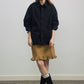 100% cotton mid-length lace trim hem shirt | 3 color