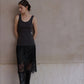 Acetate elegant lace embroidery edge skirt | 4 color
