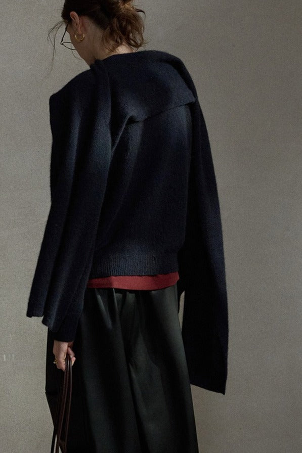 Wool blend sweater & wrap set | 3 colors