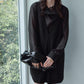 Lightweight and sheer ruffled collar shirt | 4 color