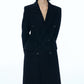 Hourglass-sculpted 100% wool coat | 3 color