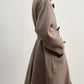 100% wool sharp structured horn buttons coat | 2 color