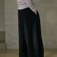 Wool blend relaxed fit loose pants | 2 color