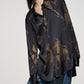 Artist ink painting style oversized silhouette long shirt | 2 color