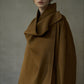 Wool riched loose fit drape collar jacket | 3 color