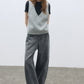 Cotton blend curved classic high-rise jeans | 3 color