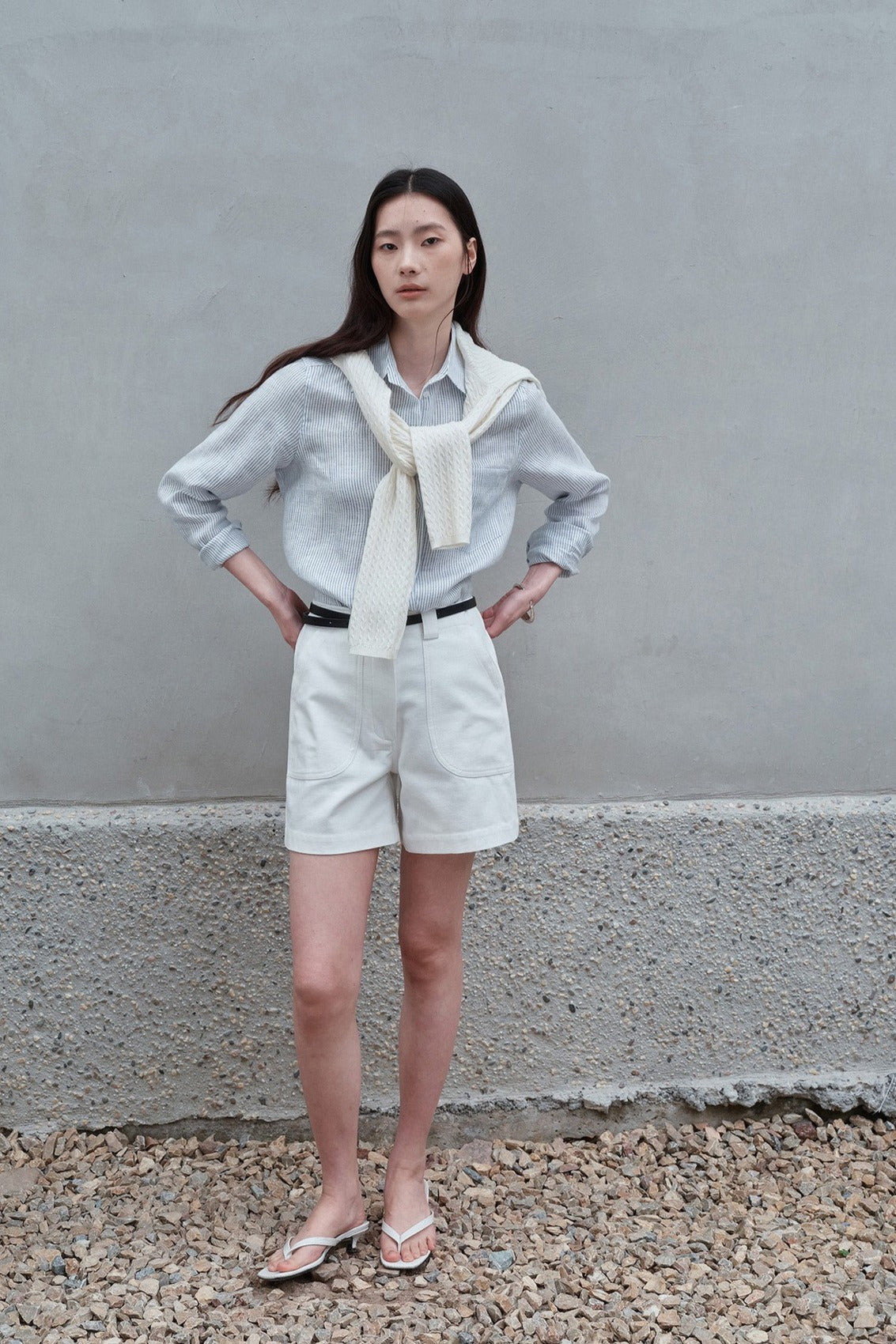 Camisa de rayas relajadas 100% lino | 2 colores