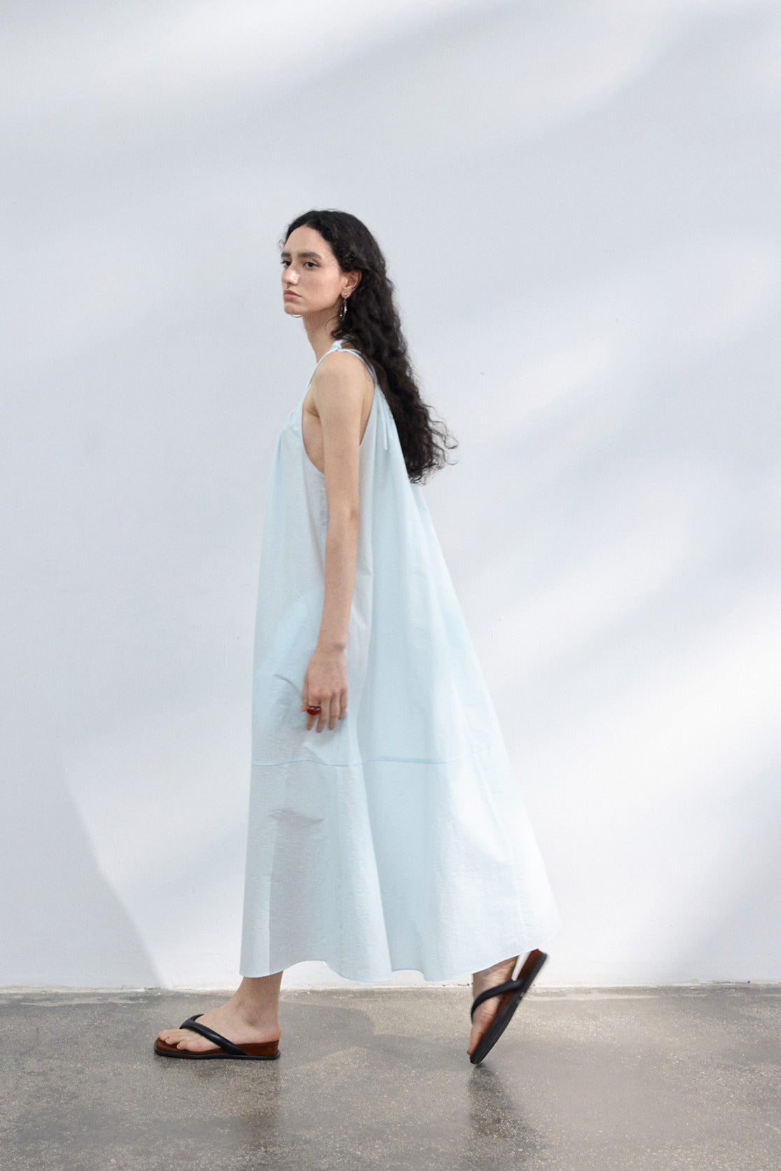 Cotton blend soft sling dress | 4 color