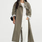 Minimalist style drape trench coat | 2 color