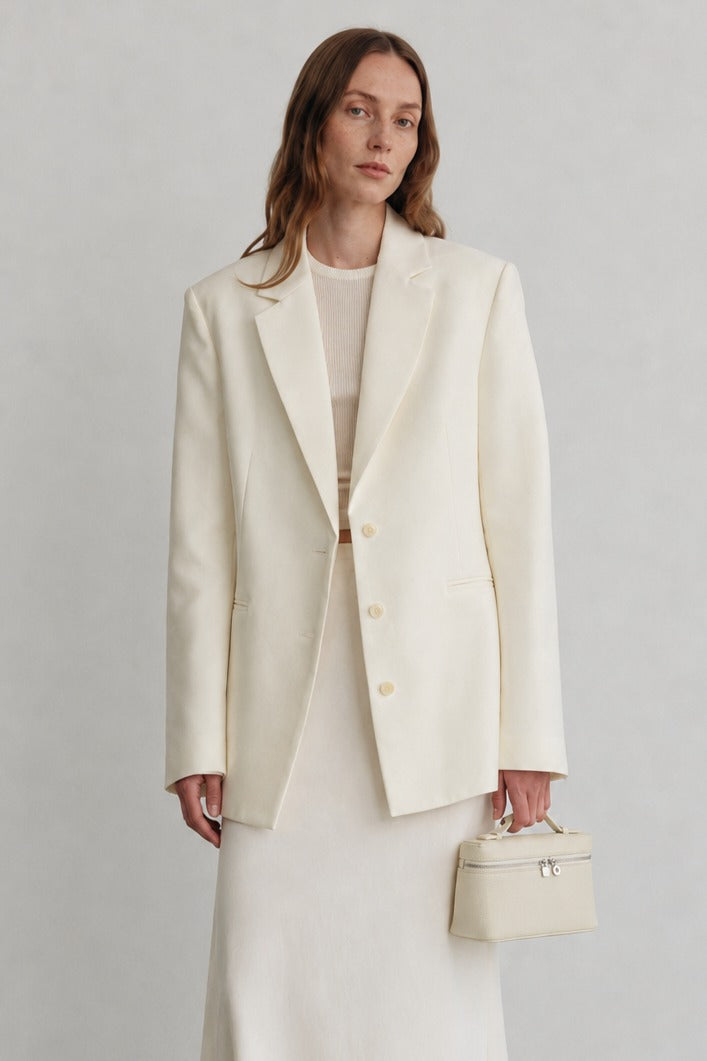 Lyocell tailored silhouetted blazer | 2 color