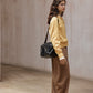 Wool blend wide-leg banana casual pants | 5 color