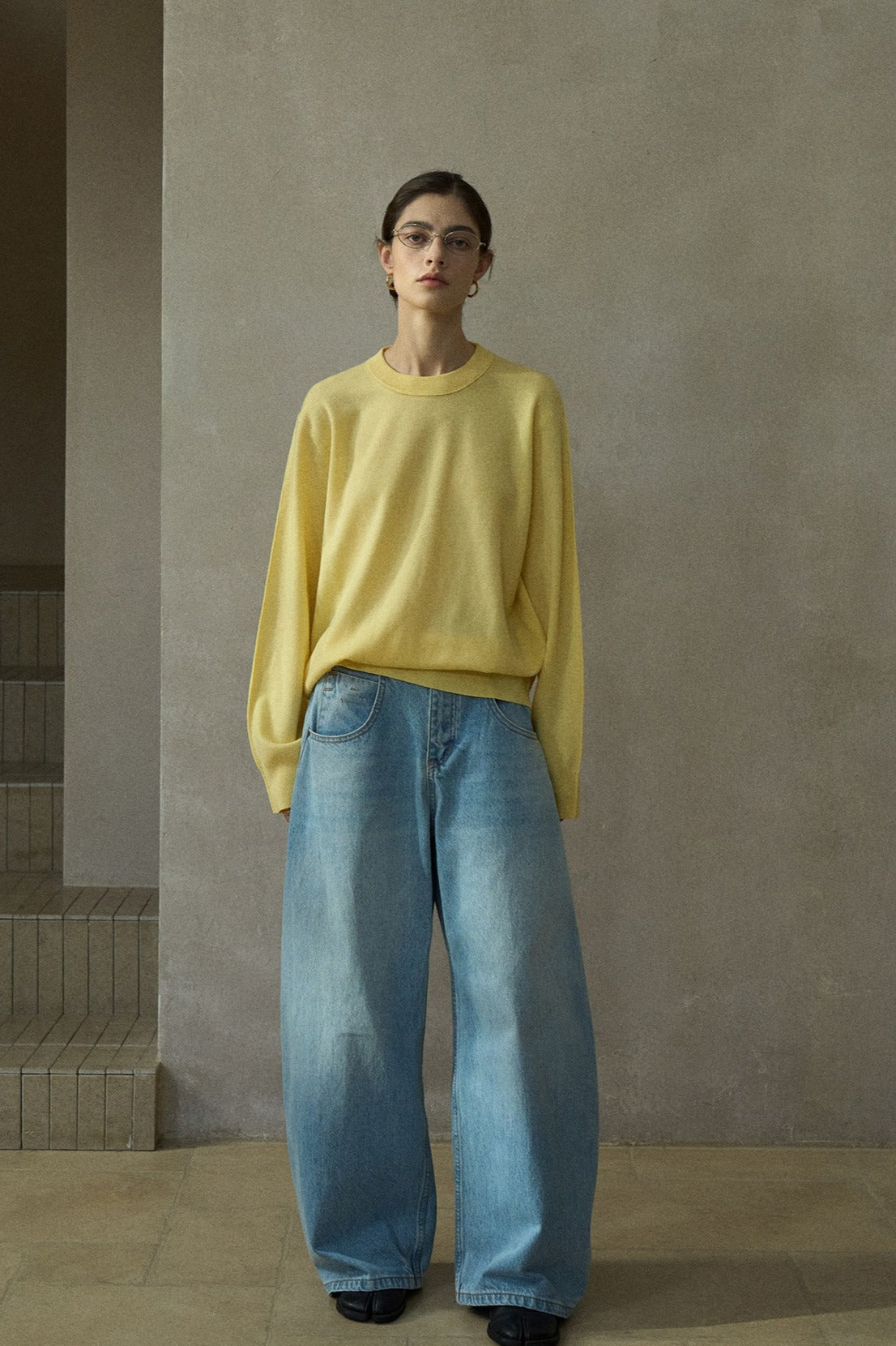 Wool blend classic round neck sweater | 6 color