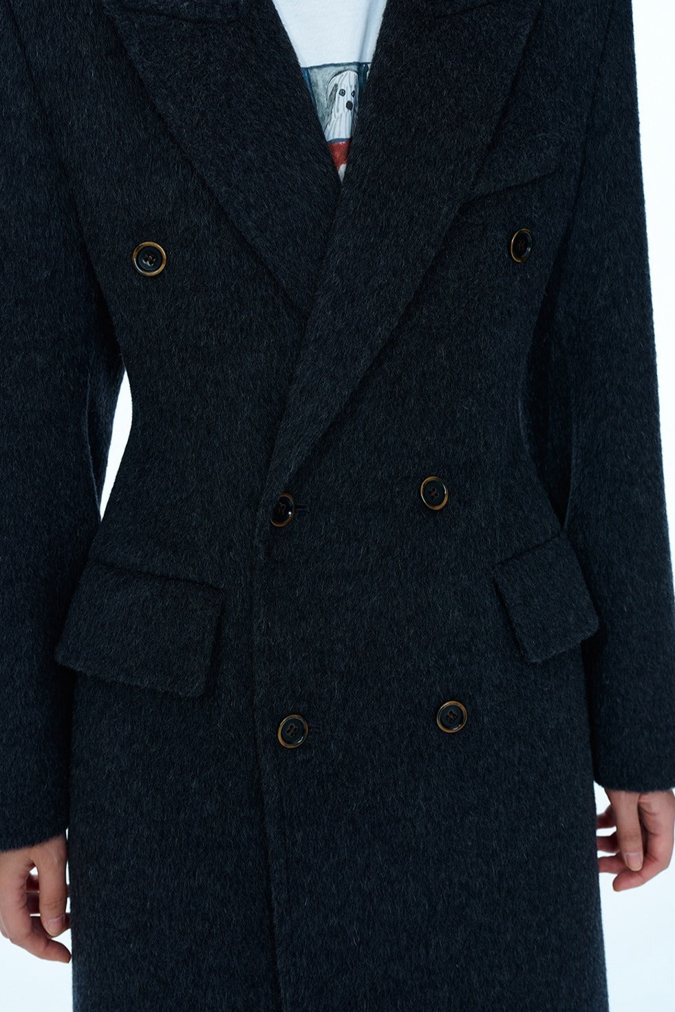 Hourglass-sculpted 100% wool coat | 3 color