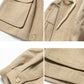 Wool riched large patch pockets parka jacket | 2 color