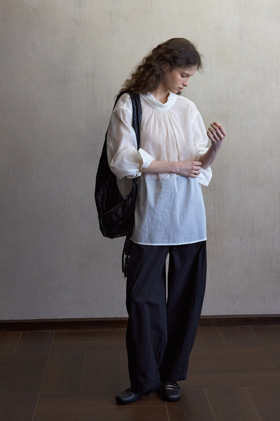 Camisa vaporosa de mezcla de algodón | 4 colores