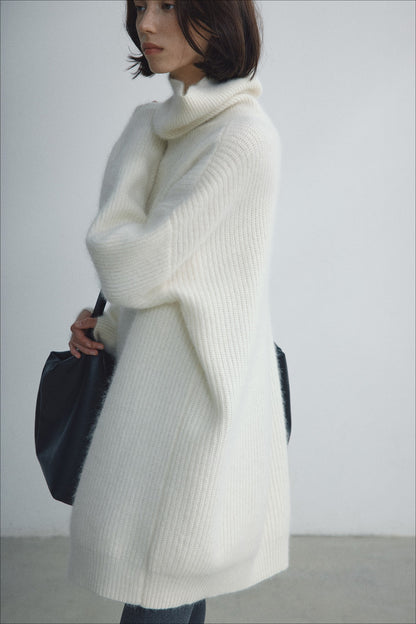 Wool blend soft warm turtleneck dress-knit sweater | 3 color