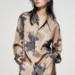 Artist ink painting style oversized silhouette long shirt | 2 color