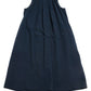 Lyocell blend pleated neck sleeveless dress | 3 color