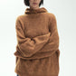 Alpaca blend plush long-haired hoodie sweater | 3 color