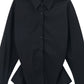 100% cotton gathered waist chic shirt | 3 color