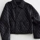Retro-style quilted PU jacket | 2 color
