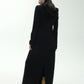 Cotton blend fleece long hoodie dress | 3 color