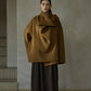 Wool riched loose fit drape collar jacket | 3 color