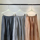 Viscose blend sheen HEM skirt | 3 color