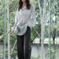 Lightweight and sheer ruffled collar shirt | 4 color