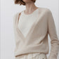 Wool blend deep V-neck cozy sweater | 2 color