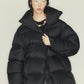 Medium long fluffy outwear down jacket | 6 color