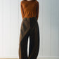 Banana-shape tailored fit casual pants | 3 color