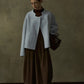 Wool blend funnel collar elegant jacket | 3 color