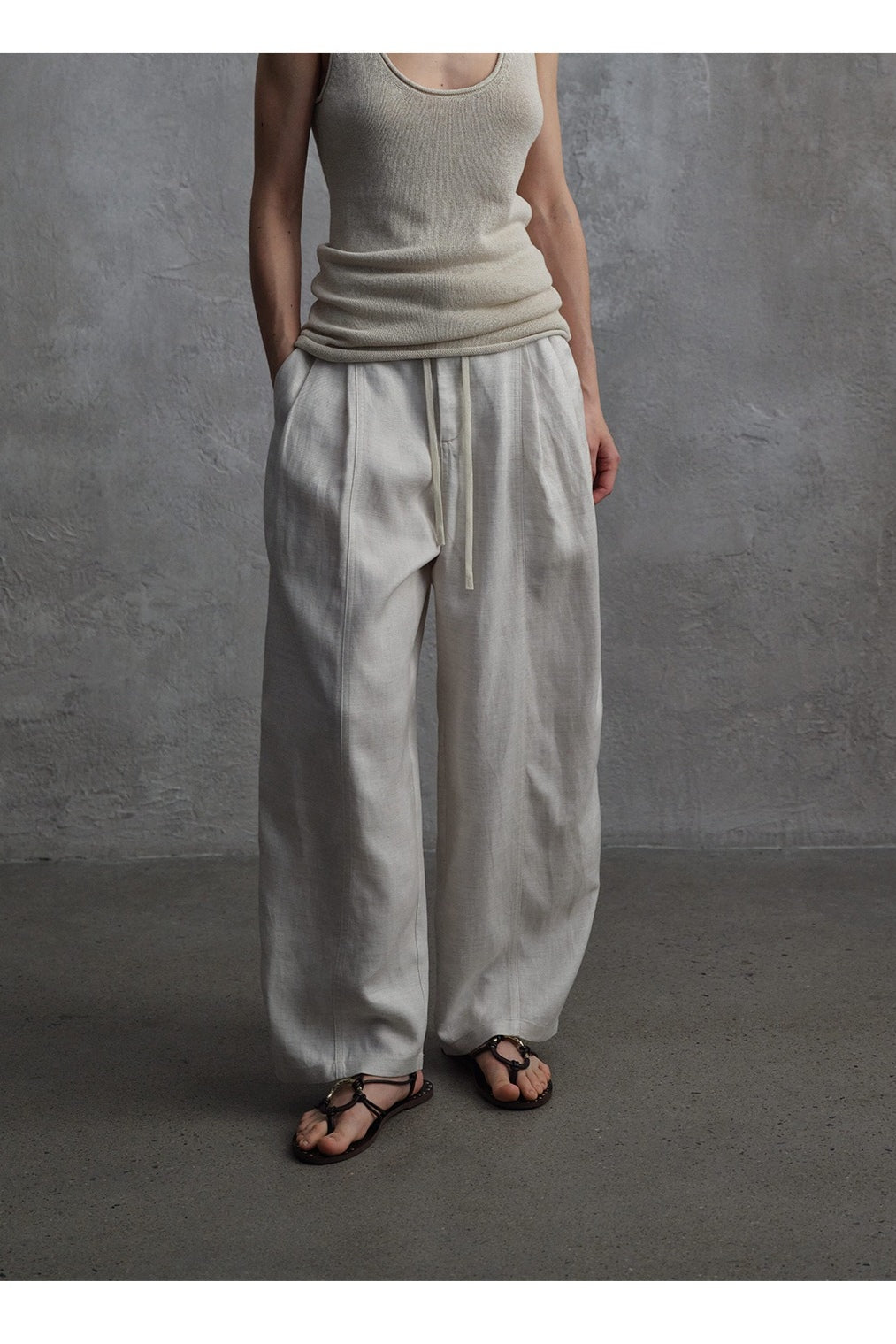 Pantalon fluide en tencel-lin au toucher agréable | 3 couleurs