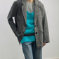 Wool riched structured sharp tweed blazer jacket | 2 color