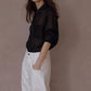 Viscose blend sheer regular fit shirt | 4 color