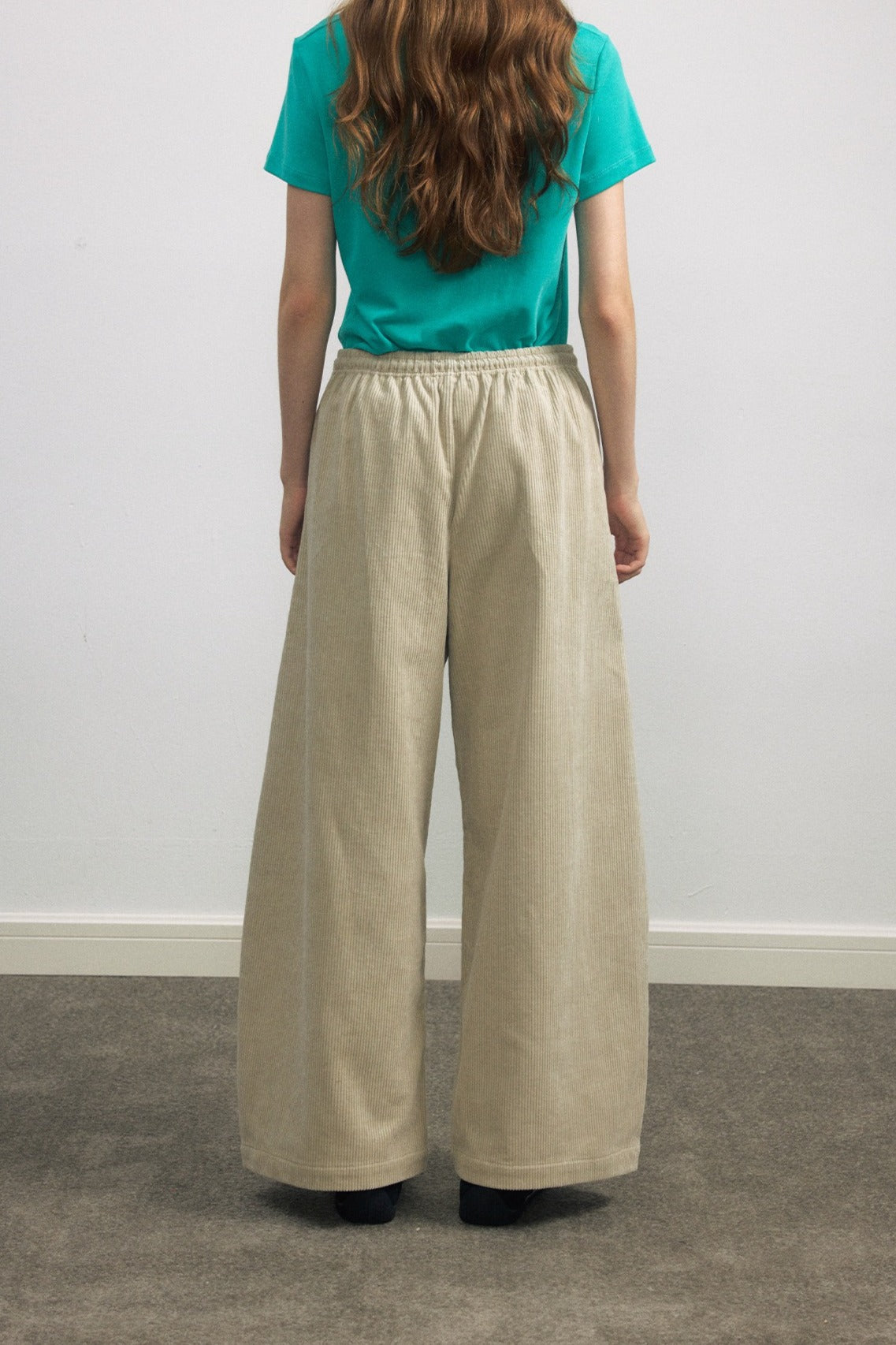 100% cotton wide-leg scythe-shape corduroy pants | 5 color