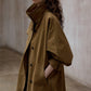 Cotton relaxed-fit batwing sleeves trench coat | 2 color