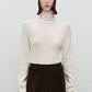 Wool blend seamless knit turtleneck knitwear | 4 color